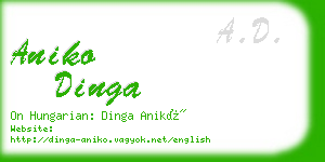 aniko dinga business card